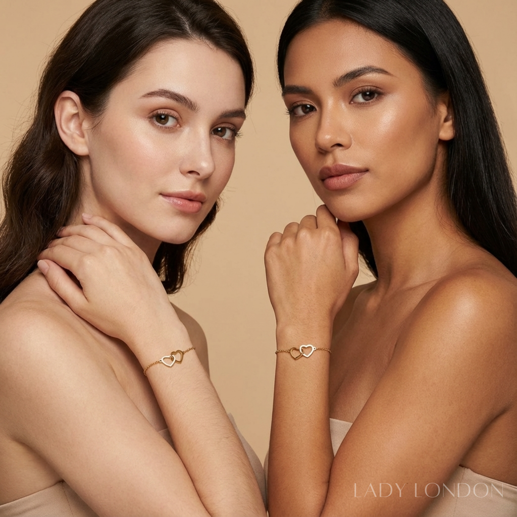 Schakelarmband set - Roestvrij staal - 17 cm