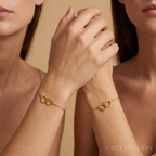 Schakelarmband set - Roestvrij staal - 17 cm