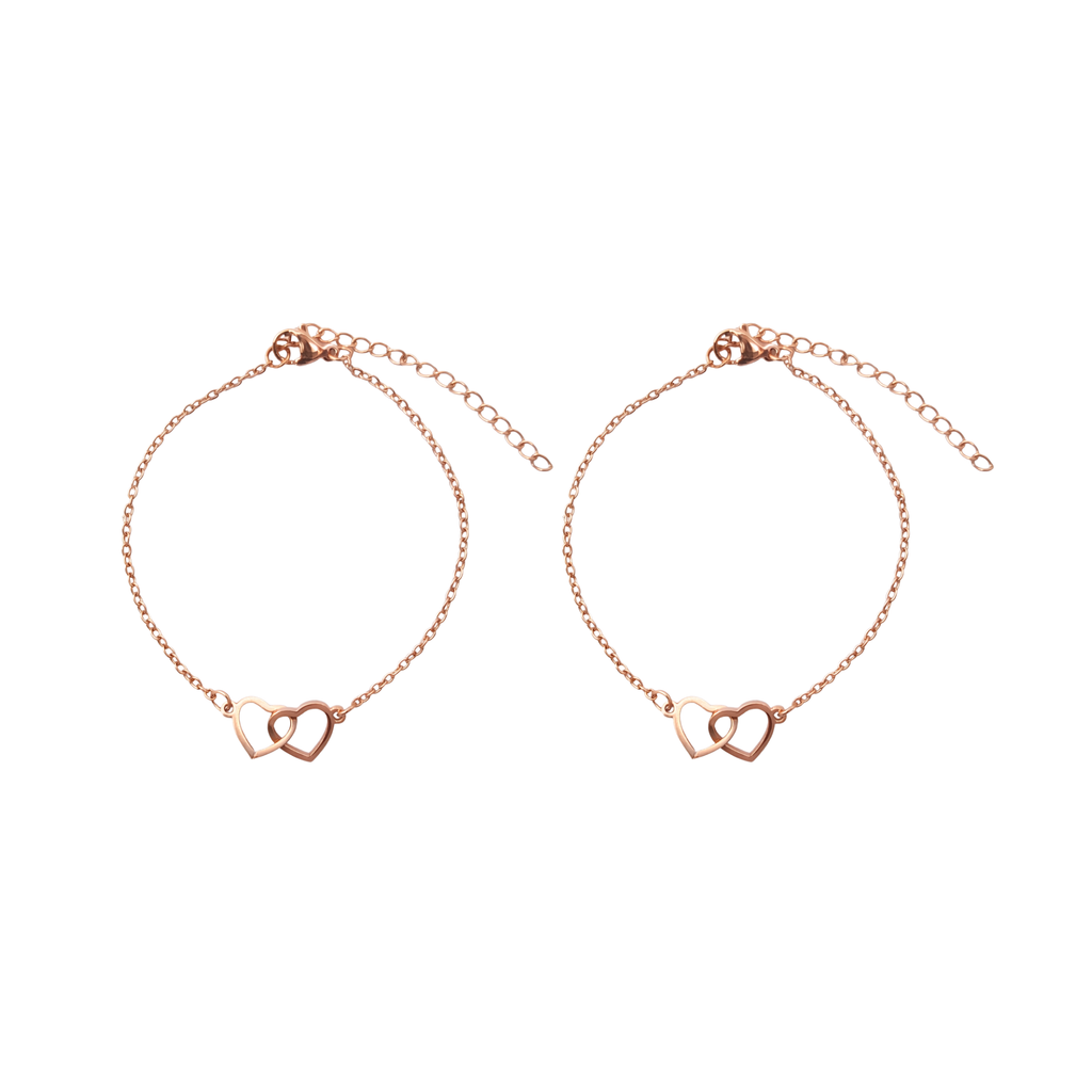 Schakelarmband set - Roestvrij staal - 17 cm