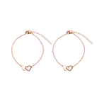 Schakelarmband set - Roestvrij staal - 17 cm