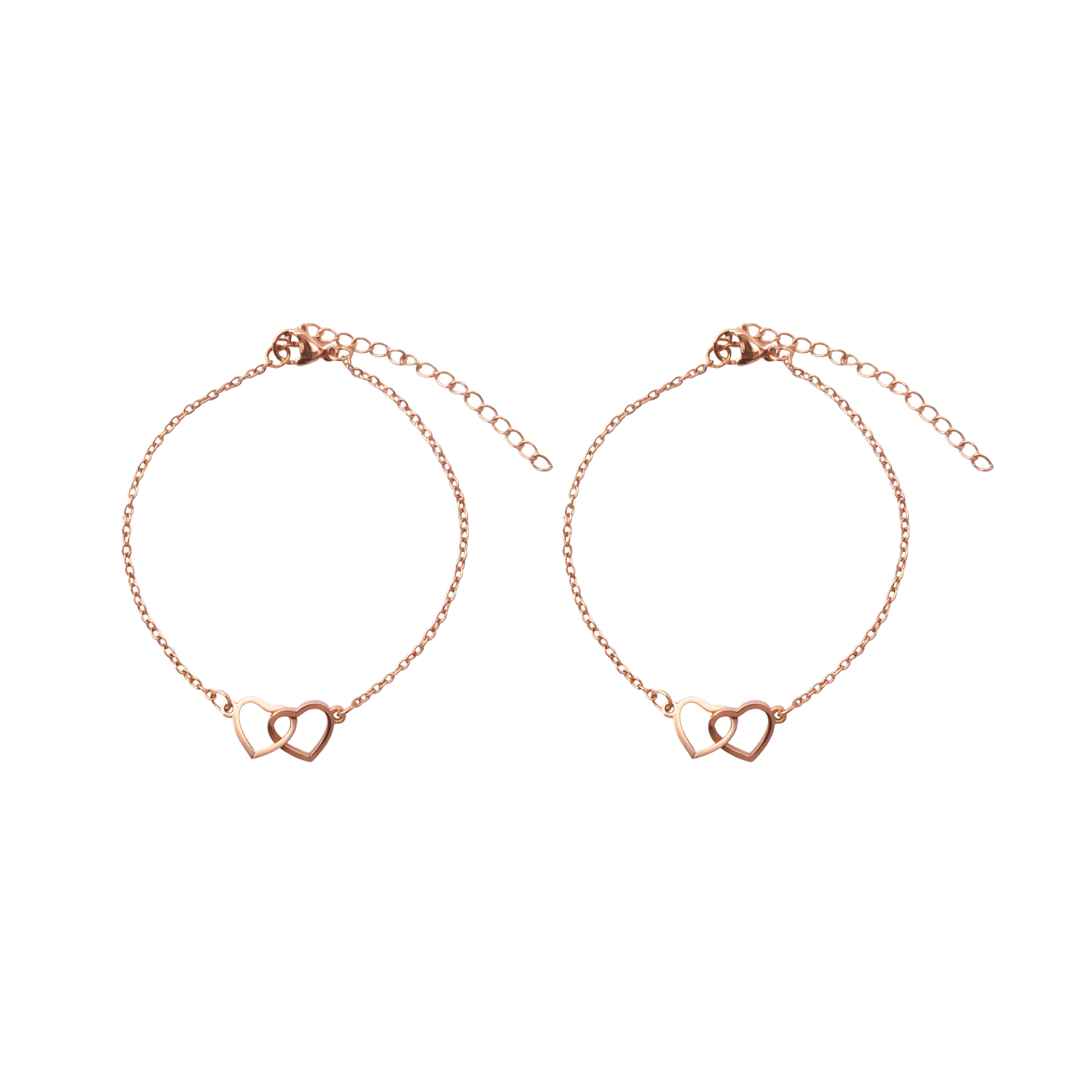 Schakelarmband set - Roestvrij staal - 17 cm