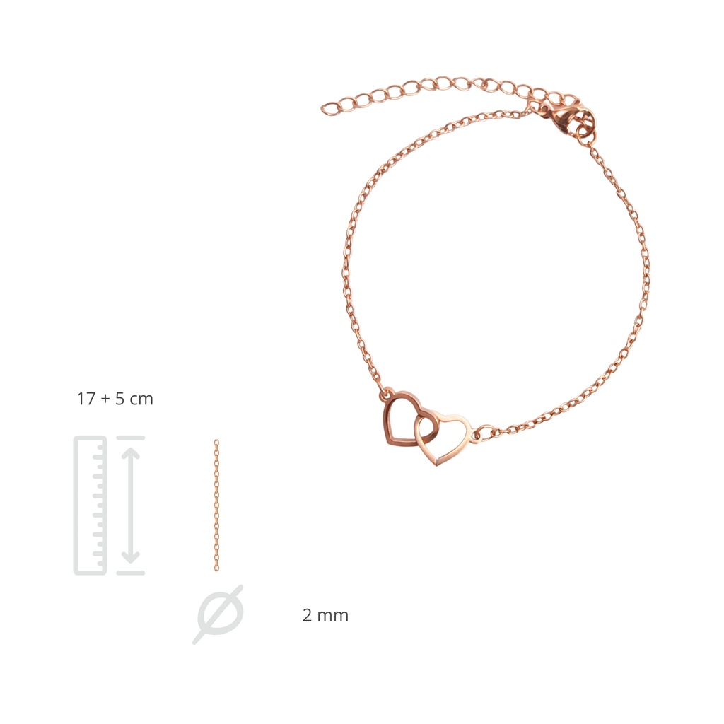 Schakelarmband set - Roestvrij staal - 17 cm