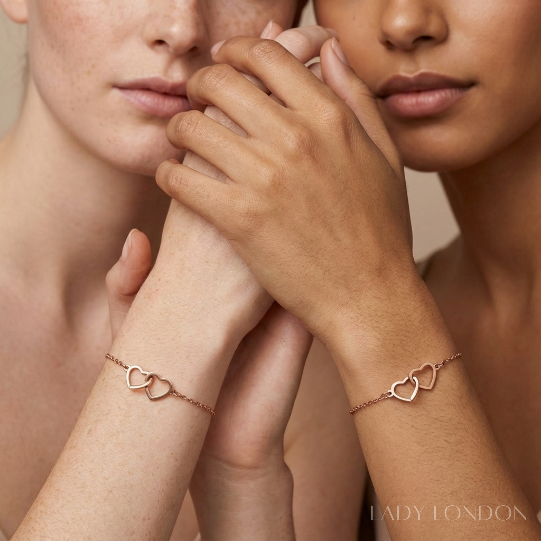 Schakelarmband set - Roestvrij staal - 17 cm