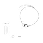 Schakelarmband set - Roestvrij staal - 17 cm