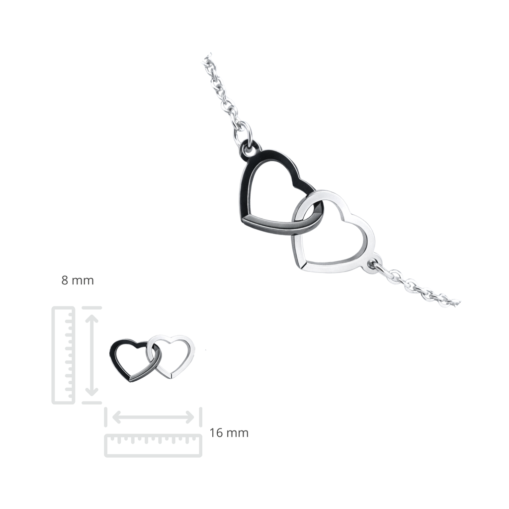 Schakelarmband set - Roestvrij staal - 17 cm