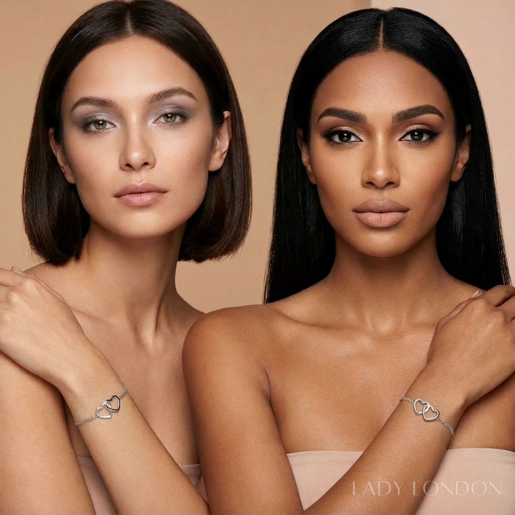 Schakelarmband set - Roestvrij staal - 17 cm