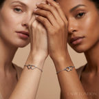 Schakelarmband set - Roestvrij staal - 17 cm