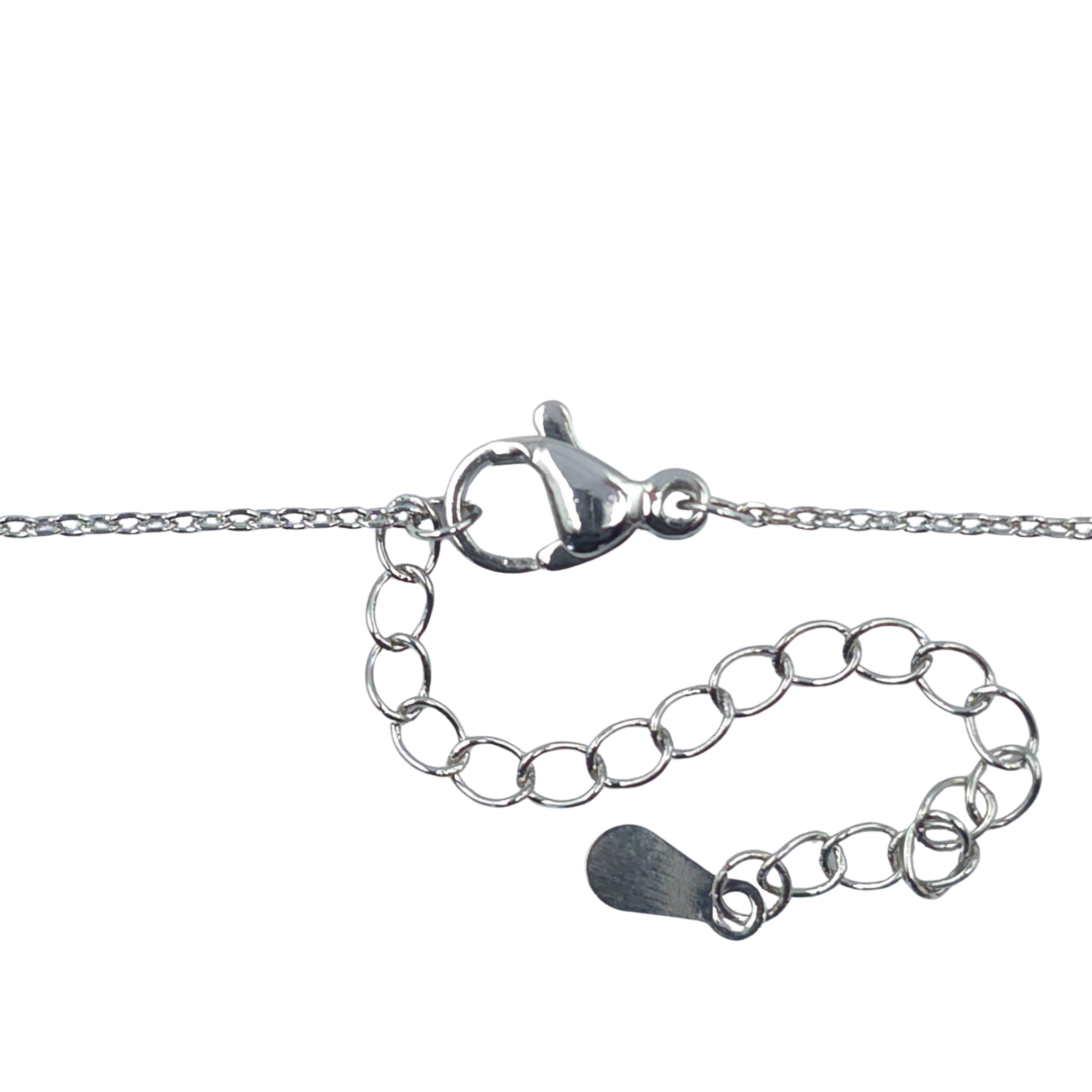 Ketting met hanger set - Roestvrij staal - Hartvormig - 40 cm