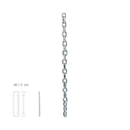 Ketting met hanger set - Roestvrij staal - Hartvormig - 40 cm