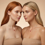 Ketting met hanger set - Roestvrij staal - Hartvormig - 40 cm