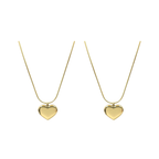 Ketting met hanger set - Roestvrij staal - Hartvormig - 45 cm