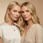 Ketting met hanger set - Roestvrij staal - Hartvormig - 45 cm