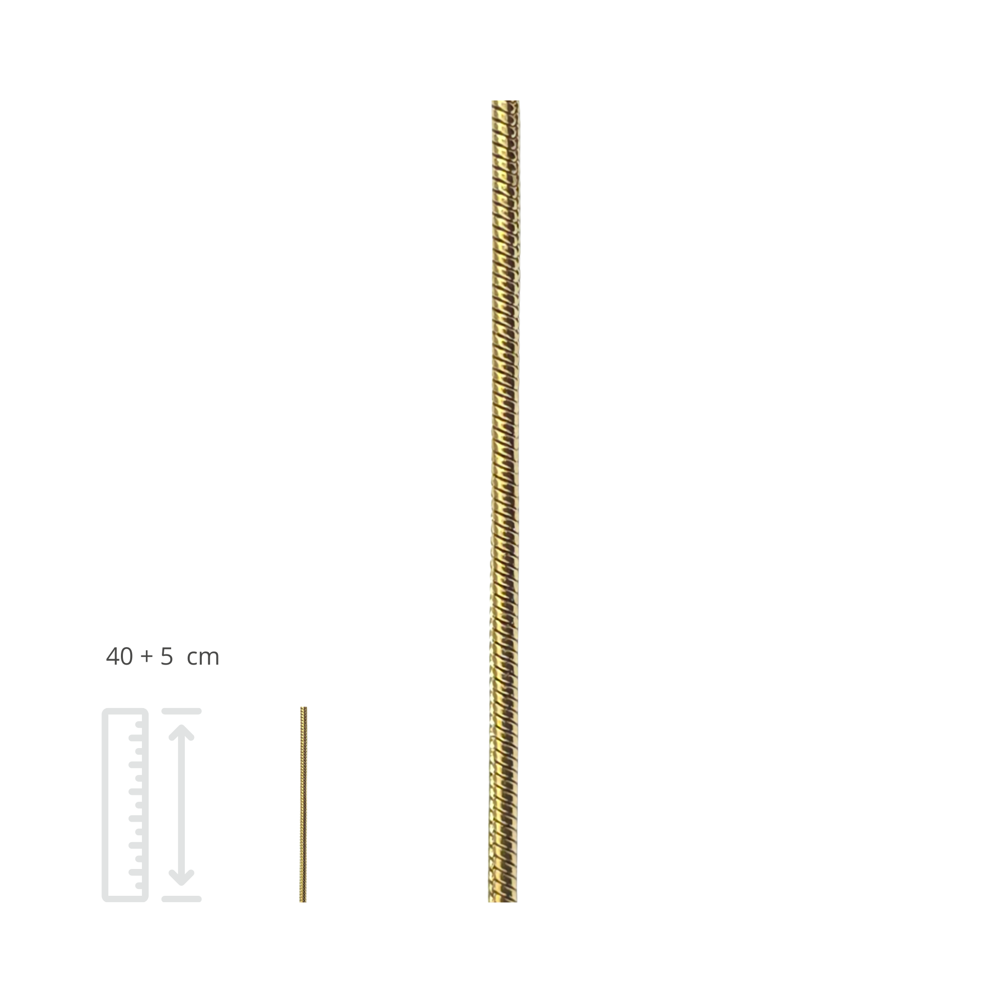 Ketting met hanger set - Roestvrij staal - Hartvormig - 40 cm