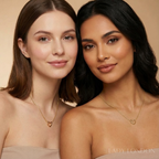 Ketting met hanger set - Roestvrij staal - Hartvormig - 40 cm